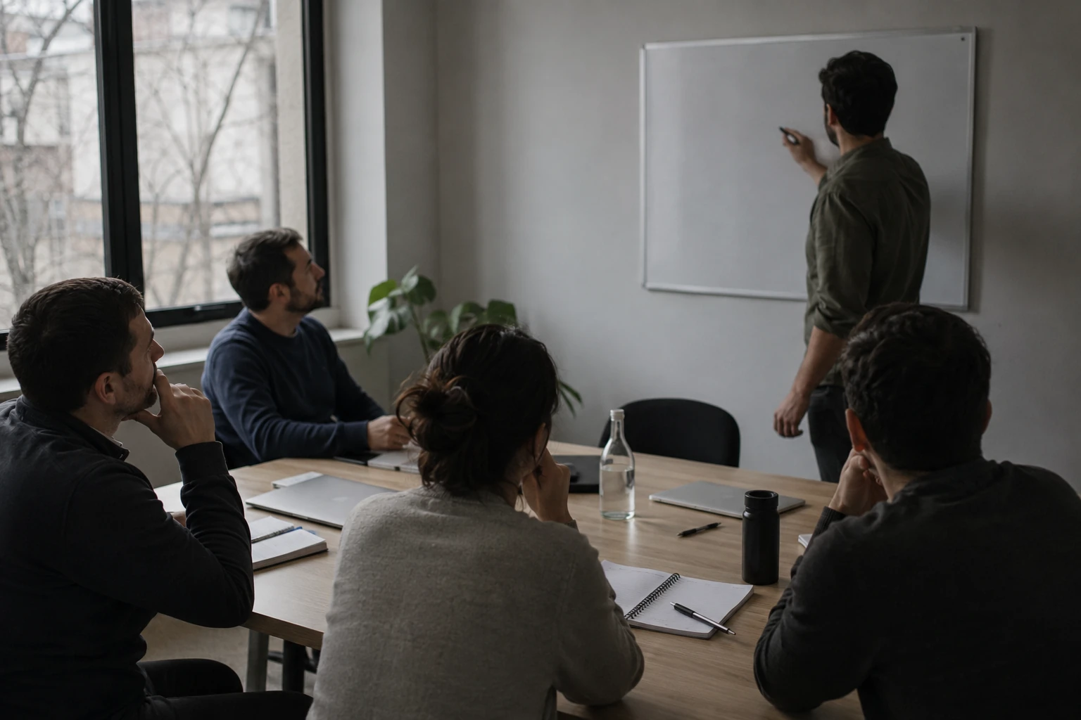 Equipo en una sesión de formación bonificada con el crédito de FUNDAE